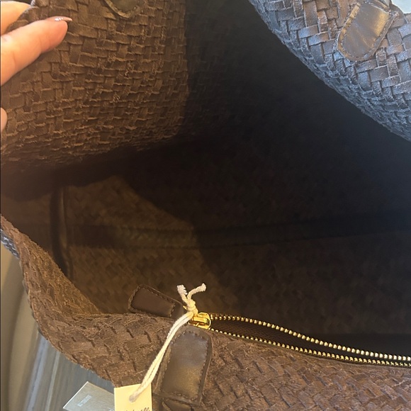 Madewell Dark Brown Woven Tote - Picture 8 of 9